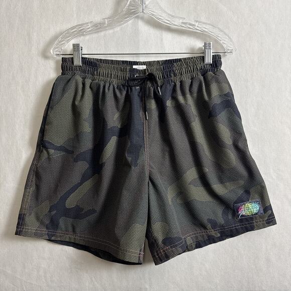 Slunks Men's Size Large Lined Camouflage 6" Inseam Activewear Shorts - Picture 1 of 11